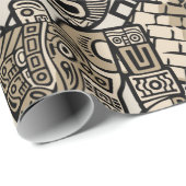 Papier Cadeau Symboles historiques anciens Style de tatouage (Coin rond)