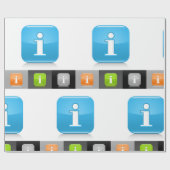 Papier Cadeau Symboles modernes d'information brillante (Plat)