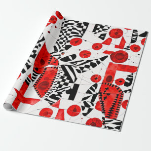 Papier Cadeau Symboles sacrés : Rouge, Noir & Blanc Edition