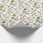 Papier Cadeau Symboles Saint Patrick Symboles Illustration Style (Coin)