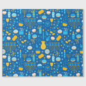 Papier Cadeau Symbolisme de Hanoukka (Plat)