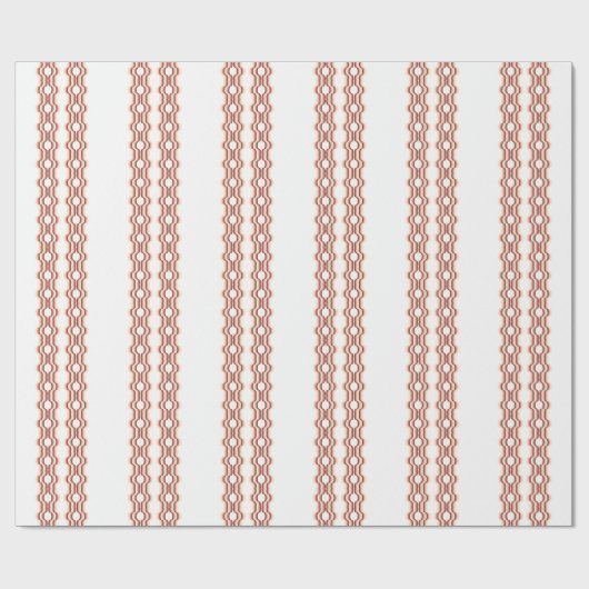 Papier Cadeau Symétrie de vague pêche (Plat)