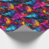 Papier Cadeau Symétrie néon Abstraite (Coin)