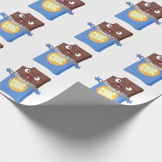 Papier Cadeau Sympa chocolat chocolat bonbon bar personnage de d (Coin)