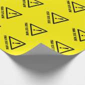 Papier Cadeau Sympathique signe de prudence jaune Anniversaire e (Coin)