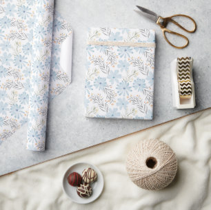 Papier Cadeau Symphonie de Bleu Céleste
