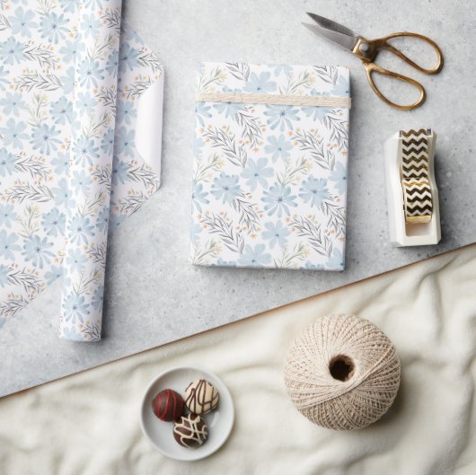 Papier Cadeau Symphonie de Bleu Céleste (Artisanat)