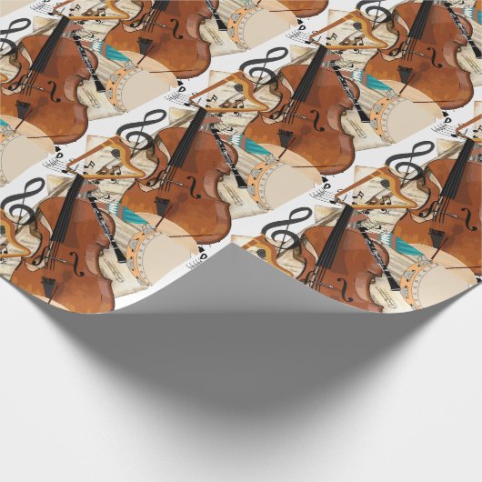 Papier Cadeau Symphonie d'instruments (Coin)