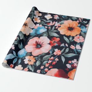 Papier Cadeau Symphonie du jardin de minuit Imprimer Art flora