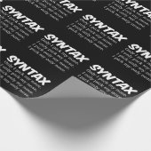 Papier Cadeau Syntaxe Collecte drôle de nez (Coin)