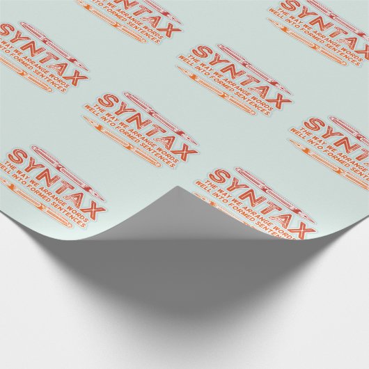 Papier Cadeau Syntaxe Funky Structure de la phrase Grammaire (Coin)