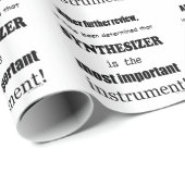 Papier Cadeau Synthétiseur Instrument le plus important (Coin rond)