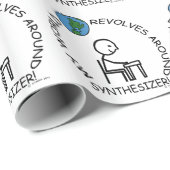 Papier Cadeau Synthétiseur - Le monde tourne autour (Coin rond)