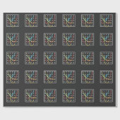 Papier Cadeau Synthétiseur modulaire Clavier Vintage analogique (Plat)