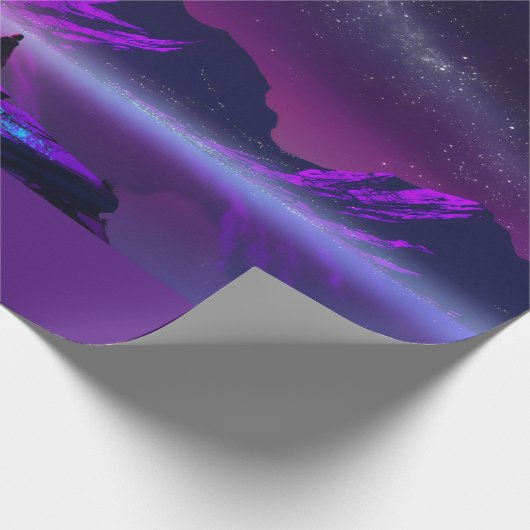 Papier Cadeau synthwave vaporwave cyberpunk rétro couleurs grand (Coin)