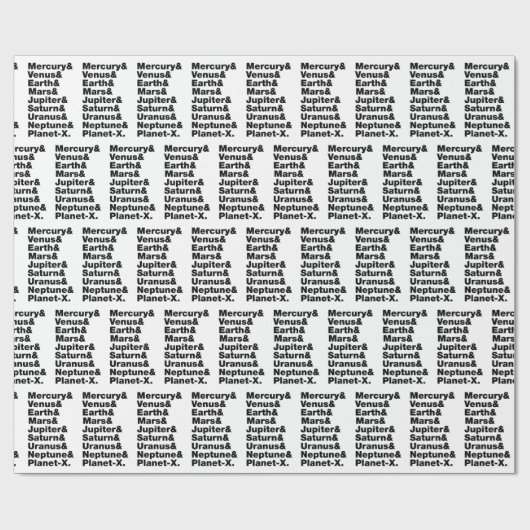 Papier Cadeau Système solaire (Plat)