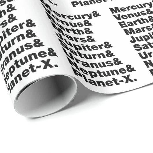 Papier Cadeau Système solaire (Coin rond)