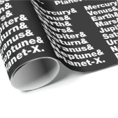 Papier Cadeau Système solaire (Coin rond)