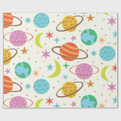 Papier Cadeau Système solaire Planète Motif spatial (Plat)