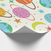 Papier Cadeau Système solaire Planète Motif spatial (Coin)