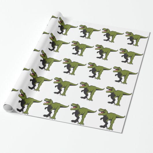 Papier Cadeau T-Rex Articles personnalisés (Déroulé)