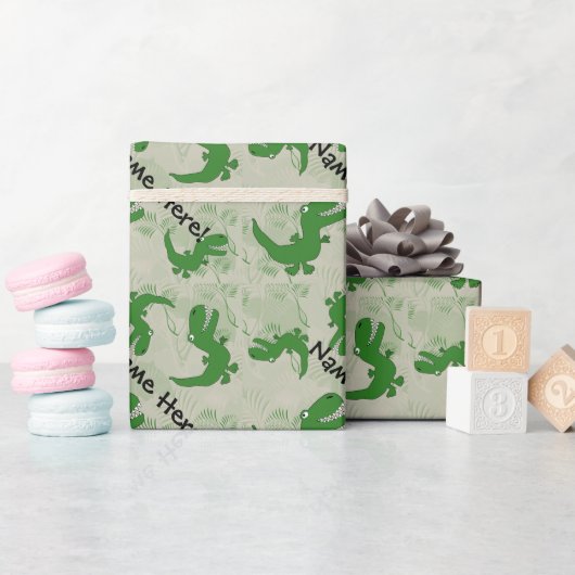 Papier Cadeau T-Rex Tyrannosaurus Rex Dinosaur Cartoon Enfants G (Baby Shower)