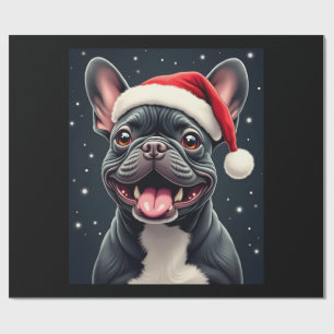 Papier Cadeau T-Shirt à manches longues pour Noël avec Bouledogu