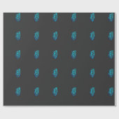 Papier Cadeau T-shirt Bitcoin bleu (Plat)