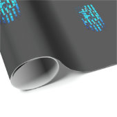 Papier Cadeau T-shirt Bitcoin bleu (Coin rond)