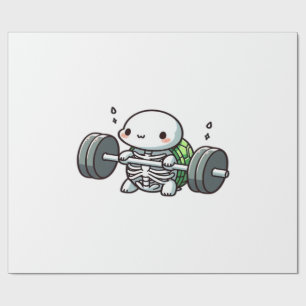 Papier Cadeau T-shirt classique Deadlift Cute Turtle