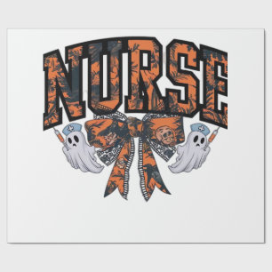 Papier Cadeau T-Shirt Classique Halloween Infirmière Coquette Bo