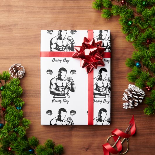 Papier Cadeau T-Shirt de boxe (Cadeau de vacances)