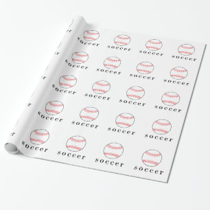 Papier Cadeau T-Shirt de sport drôle et hilarant Soccer Baseball