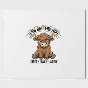 Papier Cadeau T-shirt drôle de vache des Highlands grincheuse en