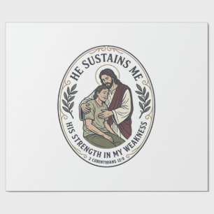 Papier Cadeau T-Shirt Encouragement de Jésus pour Maladie Chroni