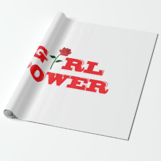 Papier Cadeau T-shirt Girl Power - Femmes féministes fantastique