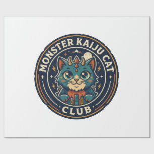 Papier Cadeau T-shirt graphique Monster Kaiju Cat - Art Monster