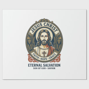 Papier Cadeau T-shirt graphique pour hommes Jésus Barber Christi