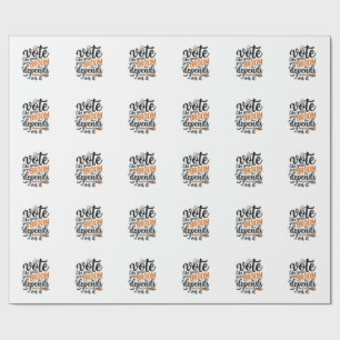 Papier Cadeau T-shirt Halloween Votez Comme Votre Balai En Dépen