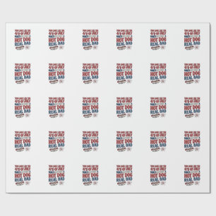 Papier Cadeau T-shirt patriotique drôle de hot dog pour le 4 jui