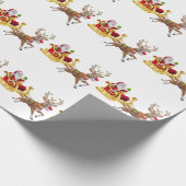 Papier Cadeau T-shirt père Noël et Rudolph (Coin)