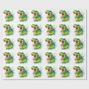 Papier Cadeau T-shirt pour garçons avec dinosaure T-Rex 3D