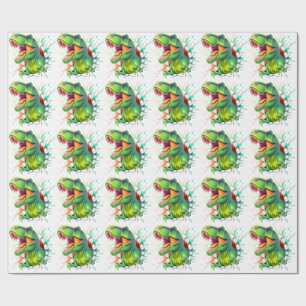 Papier Cadeau T-shirt pour garçons avec dinosaure T-Rex 3D