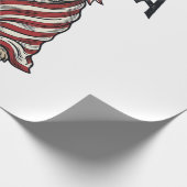 Papier Cadeau T-shirt vectoriel vintage 'Merica Bulldog patrioti (Coin)