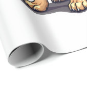 Papier Cadeau T-shirt vintage Proud American Golden Retriever 4 (Coin rond)