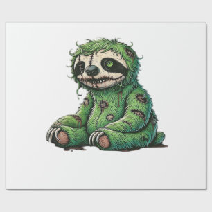 Papier Cadeau T-Shirt Zombie Paresseux Halloween Zombie Paresseu