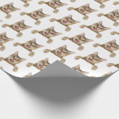 Papier Cadeau tabby cat en blanc (Coin)