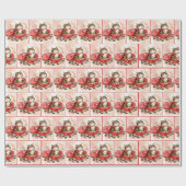 Papier Cadeau Tabby Cat In a Valentine Heart Candy Box (Plat)