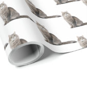 Papier Cadeau tabby, chat (Coin rond)