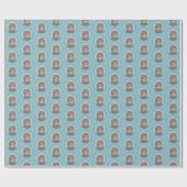 Papier Cadeau Tabby Gris Peinture Chat - Cute Original Art Chat (Plat)